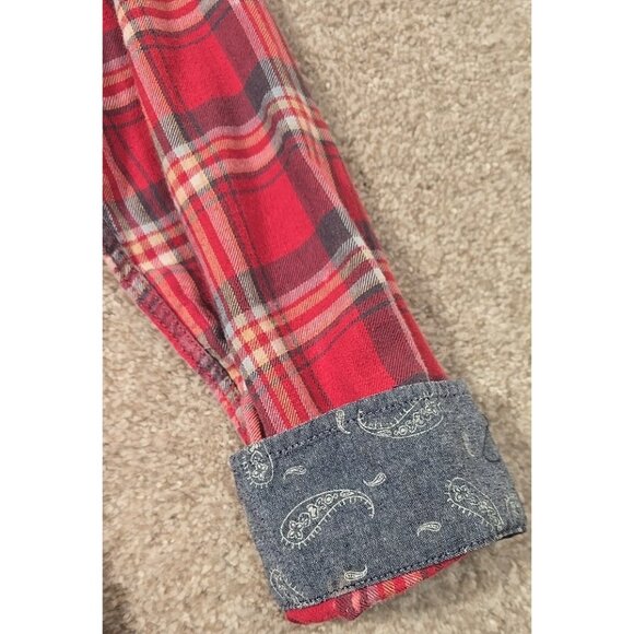 OOAK Upcycled Flannel Shacket Shirt Jason Aldean Small Town Country Music Sz XL - Picture 5 of 16